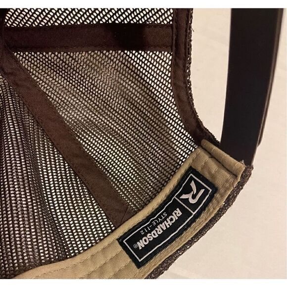 Richardson 112 Trucker Hat SnapBack Adjustable Tan Fishing Fish Hat - Picture 3 of 4